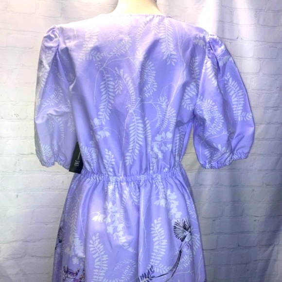 Lavender floral print dress by INC International Concepts with tie front - Picture 12 of 16